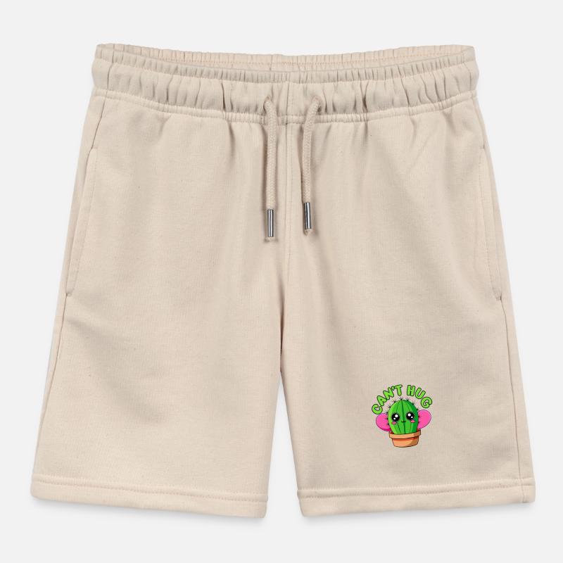 CACTUS. CAN'T HUG Kids Organic Sweat Shorts by Stanley/Stella