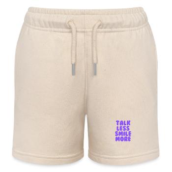 Talk less smile more purple - Kinder Organic Joggingshorts Mini Bolter von Stanley/Stella - Natur - Vorne