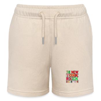 New York Rock Collective - Funky Retro T-Shirt Design - Kinder Organic Joggingshorts Mini Bolter von Stanley/Stella - Natur - Vorne