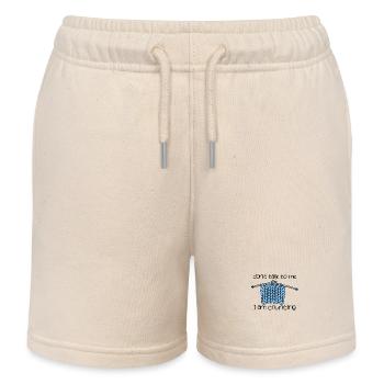 lustiges Strickzitat Ich zähle Garn - Kinder Organic Joggingshorts Mini Bolter von Stanley/Stella - Natur - Vorne