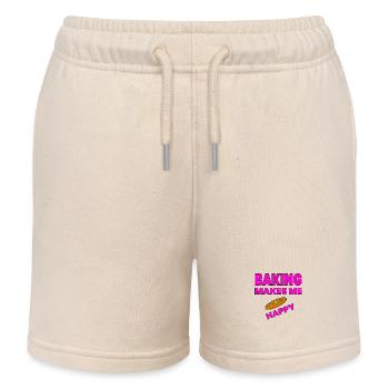 Bake - Kids Organic Sweat Shorts by Stanley/Stella - soft Ecru - Front