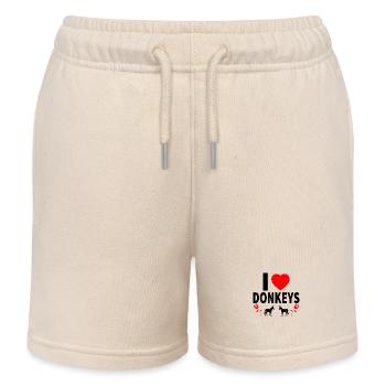 Donkey - Kids Organic Sweat Shorts by Stanley/Stella - soft Ecru - Front