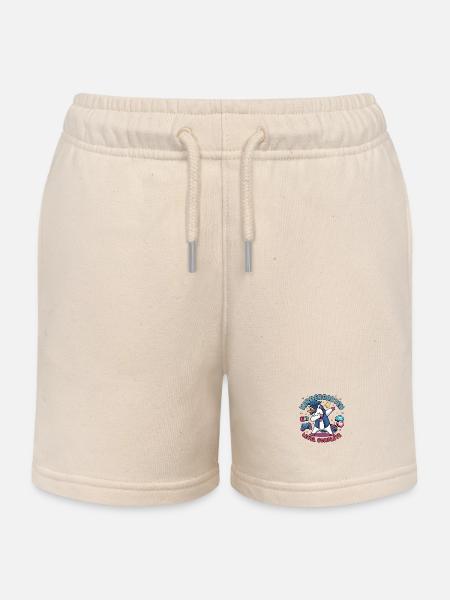 Kindergarten Level Complete - School Enrollment - Kids Organic Sweat Shorts by Stanley/Stella - soft Ecru