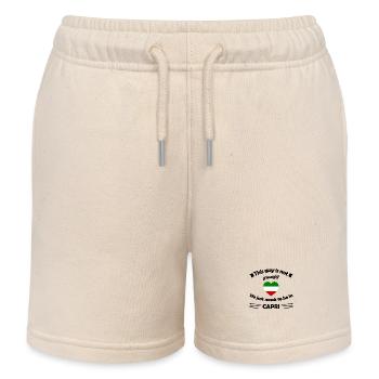 The journey to Capri - Kids Organic Sweat Shorts by Stanley/Stella - soft Ecru - Front