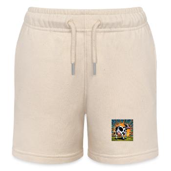 Vache de derrière - Short de jogging enfant bio Stanley/Stella - écru doux - Devant