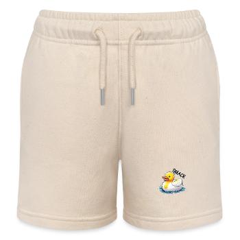 Gummiente / Badeente / Wasser / Badewanne - Kinder Organic Joggingshorts Mini Bolter von Stanley/Stella - Natur - Vorne