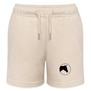 Logo du cheval - Short de jogging enfant bio Stanley/Stella - écru doux - Devant