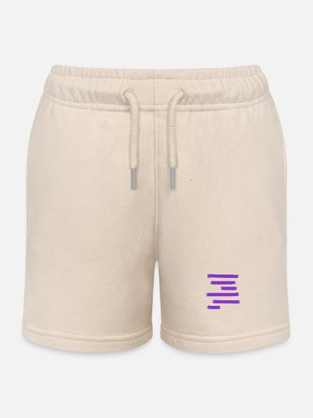 Barres de peinture violette - Short de jogging enfant bio Stanley/Stella - écru doux