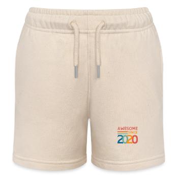 Awesome since 2020 - Kids Organic Sweat Shorts by Stanley/Stella - soft Ecru - Front