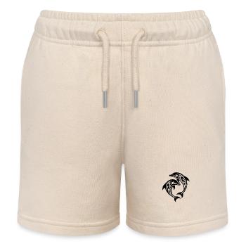 Tribal Tattoo Delfine Springende Tümmler - Kinder Organic Joggingshorts Mini Bolter von Stanley/Stella - Natur - Vorne