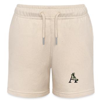 Buchstabe A Grüne Botanik - Kinder Organic Joggingshorts Mini Bolter von Stanley/Stella - Natur - Vorne