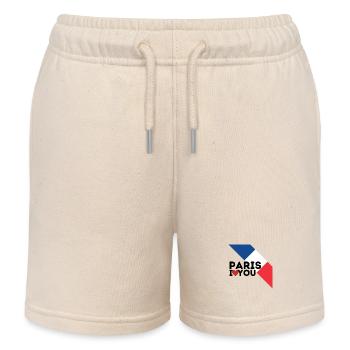 Paris I love you - Kids Organic Sweat Shorts by Stanley/Stella - soft Ecru - Front