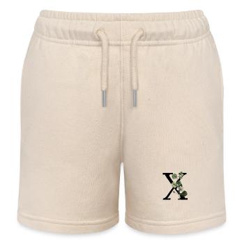 Buchstabe X Grüne Botanik - Kinder Organic Joggingshorts Mini Bolter von Stanley/Stella - Natur - Vorne