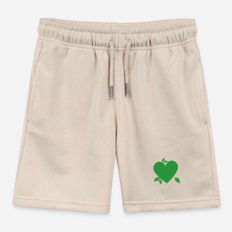 Coeur vert, nous devons aimer la nature Short de jogging enfant bio Stanley/Stella