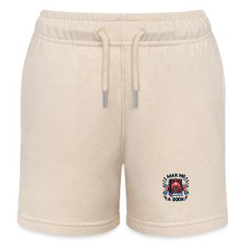Make me a book - Kids Organic Sweat Shorts by Stanley/Stella - soft Ecru - Front