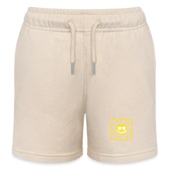 Sun, summer and glasses - Kids Organic Sweat Shorts by Stanley/Stella - soft Ecru - Front