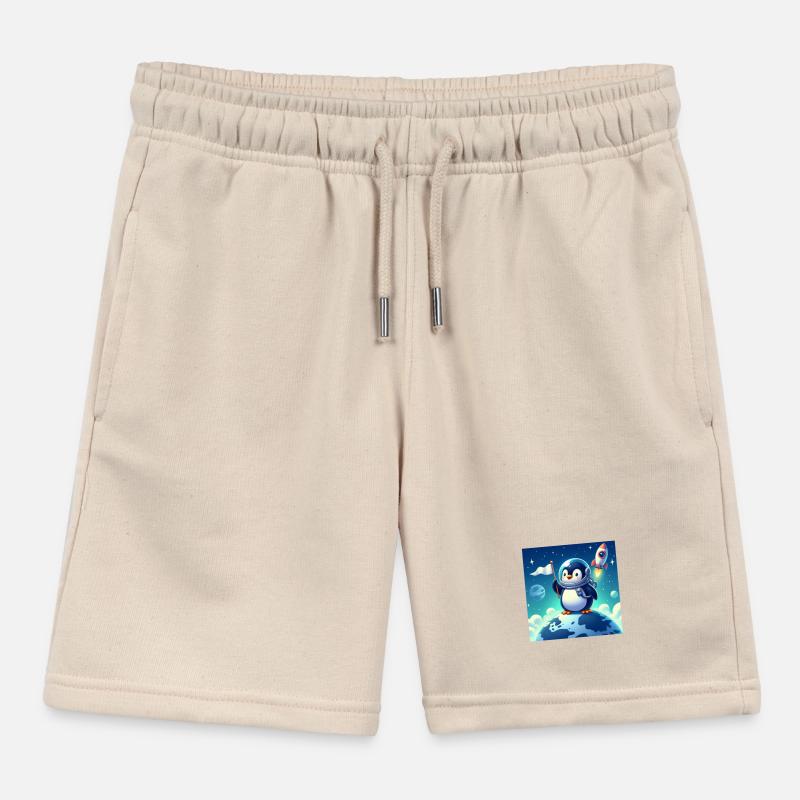 Pingouin dans l’espace Short de jogging enfant bio Stanley/Stella