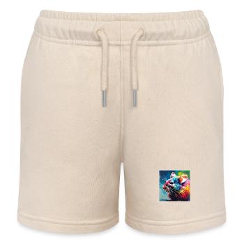 Maus Farbig - Kinder Organic Joggingshorts Mini Bolter von Stanley/Stella - Natur - Vorne