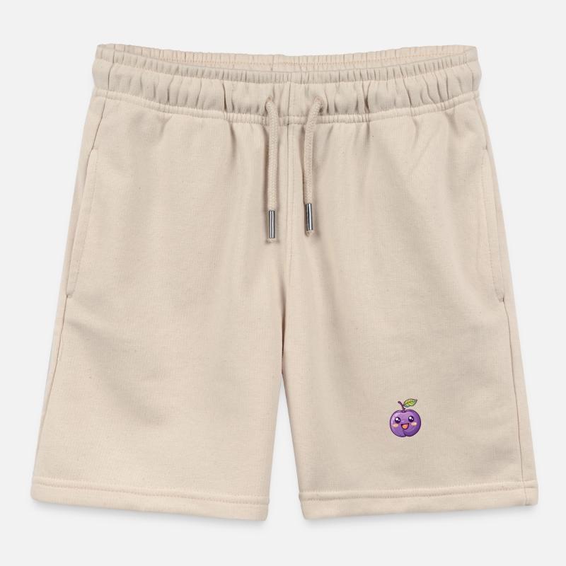 prune joyeuse dans le style de dessin animé violet Short de jogging enfant bio Stanley/Stella