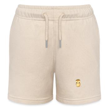 Appetizing Wrap Kebab Cartoon - Kids Organic Sweat Shorts by Stanley/Stella - soft Ecru - Front