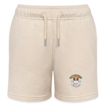 Gutterspark Design Papillon - Kinder Organic Joggingshorts Mini Bolter von Stanley/Stella - Natur - Vorne