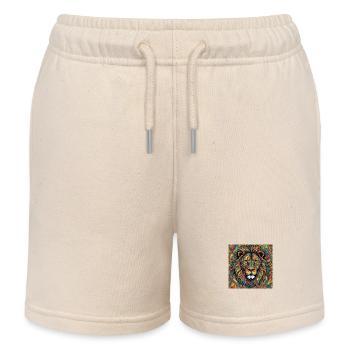Löwe farbig - Kinder Organic Joggingshorts Mini Bolter von Stanley/Stella - Natur - Vorne