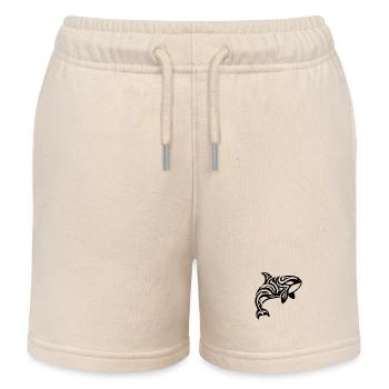 Orca Tribal Tattoo Style Sauter Hors De L’eau - Short de jogging enfant bio Stanley/Stella - écru doux - Devant
