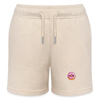 Beignet avec visage - Short de jogging enfant bio Stanley/Stella - écru doux - Devant