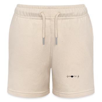 Heartbeat Wings - Kids Organic Sweat Shorts by Stanley/Stella - soft Ecru - Front