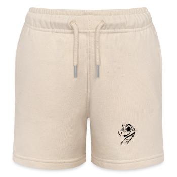 Smiling Kids Pencil Snakes Sketch - Kids Organic Sweat Shorts by Stanley/Stella - soft Ecru - Front
