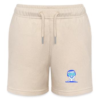 DJ Data Microchip Sunglasses Glasses Party Music - Kids Organic Sweat Shorts by Stanley/Stella - soft Ecru - Front
