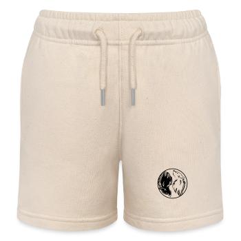 Loups Yin Yang - Short de jogging enfant bio Stanley/Stella - écru doux - Devant