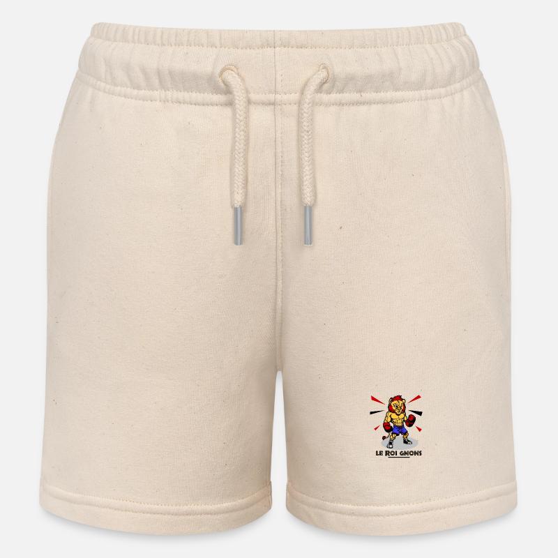 LE ROI GNONS ! (boxe) - Short de jogging enfant bio Stanley/Stella - écru doux