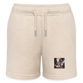 Astronaut im Weltall - Kinder Organic Joggingshorts Mini Bolter von Stanley/Stella - Natur - Vorne