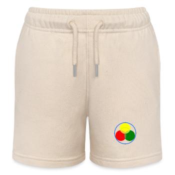 Bunte Ringe mit Farbüberlagerungen - Kinder Organic Joggingshorts Mini Bolter von Stanley/Stella - Natur - Vorne