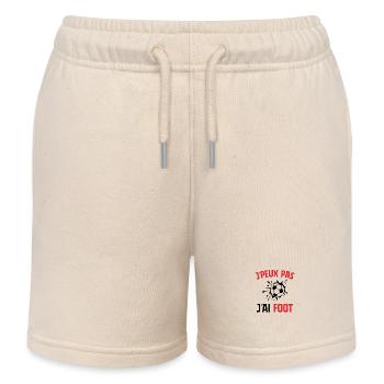 Ich kann nicht ich Fußball Kind Junge - Kinder Organic Joggingshorts Mini Bolter von Stanley/Stella - Natur - Vorne