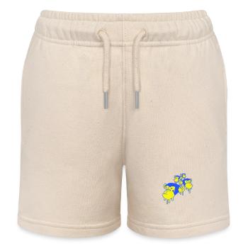 Graffiti Tropfen Affen Köpfe Spray Gesichter Team - Kinder Organic Joggingshorts Mini Bolter von Stanley/Stella - Natur - Vorne
