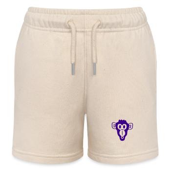 Curieux curieux tête de singe visage effrayé - Short de jogging enfant bio Stanley/Stella - écru doux - Devant