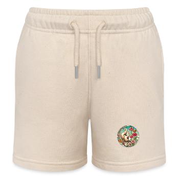 Furets - Short de jogging enfant bio Stanley/Stella - écru doux - Devant