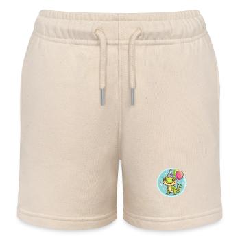 Echse Geburtstag Baby - Kinder Organic Joggingshorts Mini Bolter von Stanley/Stella - Natur - Vorne