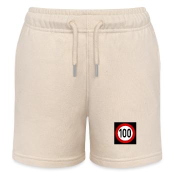 Panneau de vitesse TempoLimit 100 Bouclier - Short de jogging enfant bio Stanley/Stella - écru doux - Devant