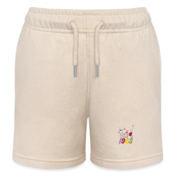 Geburtsjahr 1963 Wildblumen - Kinder Organic Joggingshorts Mini Bolter von Stanley/Stella - Natur - Vorne