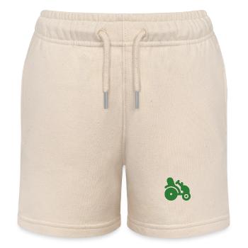 Mein Grüner Traktor - Kinder Organic Joggingshorts Mini Bolter von Stanley/Stella - Natur - Vorne