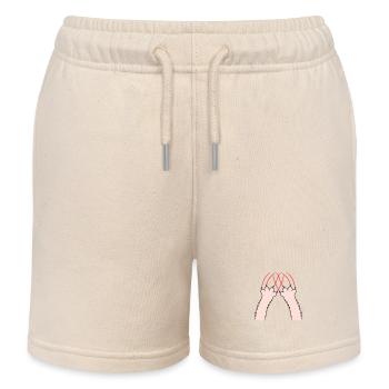 Katzen Klauen Pfote Tatzen Kralle Kratzer Streifen - Kinder Organic Joggingshorts Mini Bolter von Stanley/Stella - Natur - Vorne