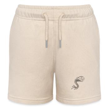 Cute Jellyfish, Coloring Page for Children's Clothing - Kids Organic Sweat Shorts by Stanley/Stella - soft Ecru - Front