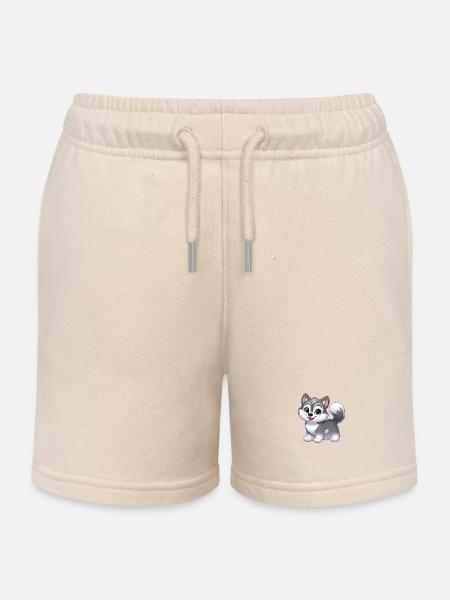wolf 12 - Short de jogging enfant bio Stanley/Stella - écru doux