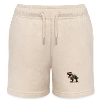 Die Saurier-Art Tyrannosaurus Rex - Kinder Organic Joggingshorts Mini Bolter von Stanley/Stella - Natur - Vorne