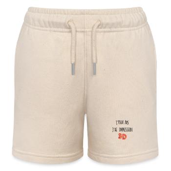 JE PEUX PAS J'AI IMPRESSION 3D - Short de jogging enfant bio Stanley/Stella - écru doux - Devant