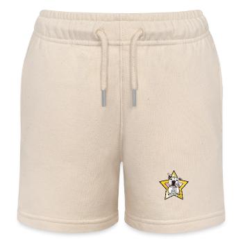 American Staffordshire Terrier mit Stern als Comic - Kinder Organic Joggingshorts Mini Bolter von Stanley/Stella - Natur - Vorne