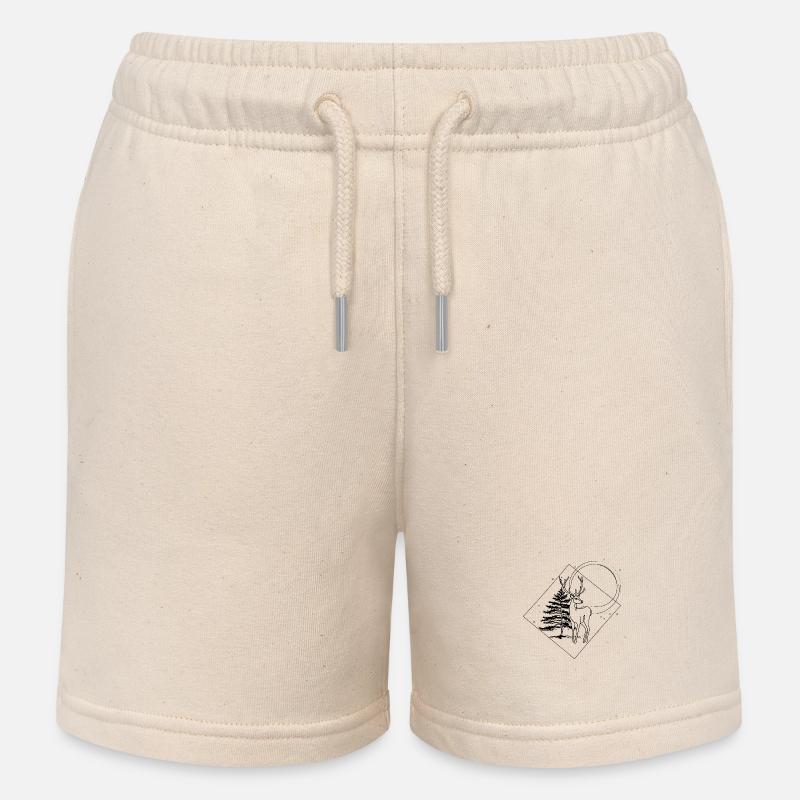 Cerf - Short de jogging enfant bio Stanley/Stella - écru doux